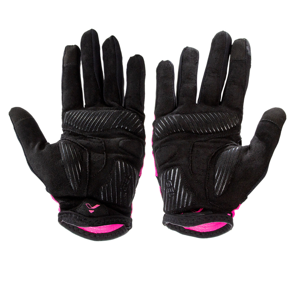 Guantes largos para bicicleta de montaña Vital Gel T-L (21-9 cm) Negro-fucsia