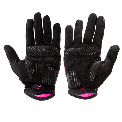 Guantes largos para bicicleta de montaña Vital Gel T-L (21-9 cm) Negro-fucsia