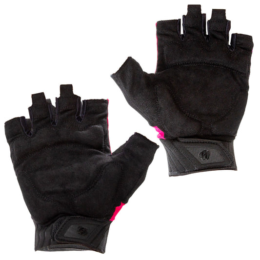 Guantes cortos para bicicleta Hunter Performance Comfort Gel T-L (15-8 cm) Negro-fucsia-morado