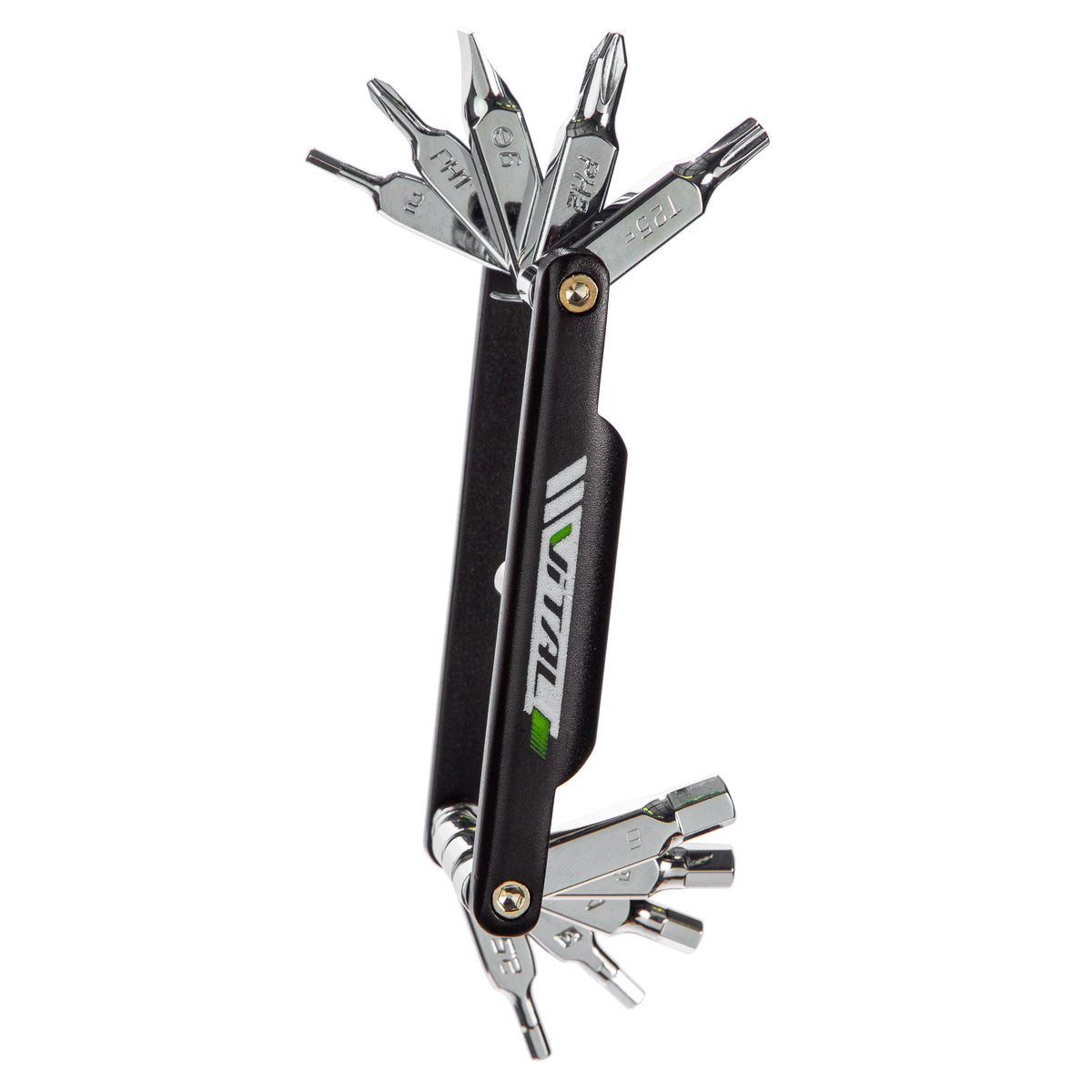 Multiherramienta para bicicleta Vital Twenty con corta cadena 20 en 1 Negro-verde