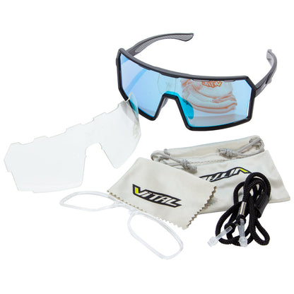 Lentes para ciclismo Vital V30 Azul negro