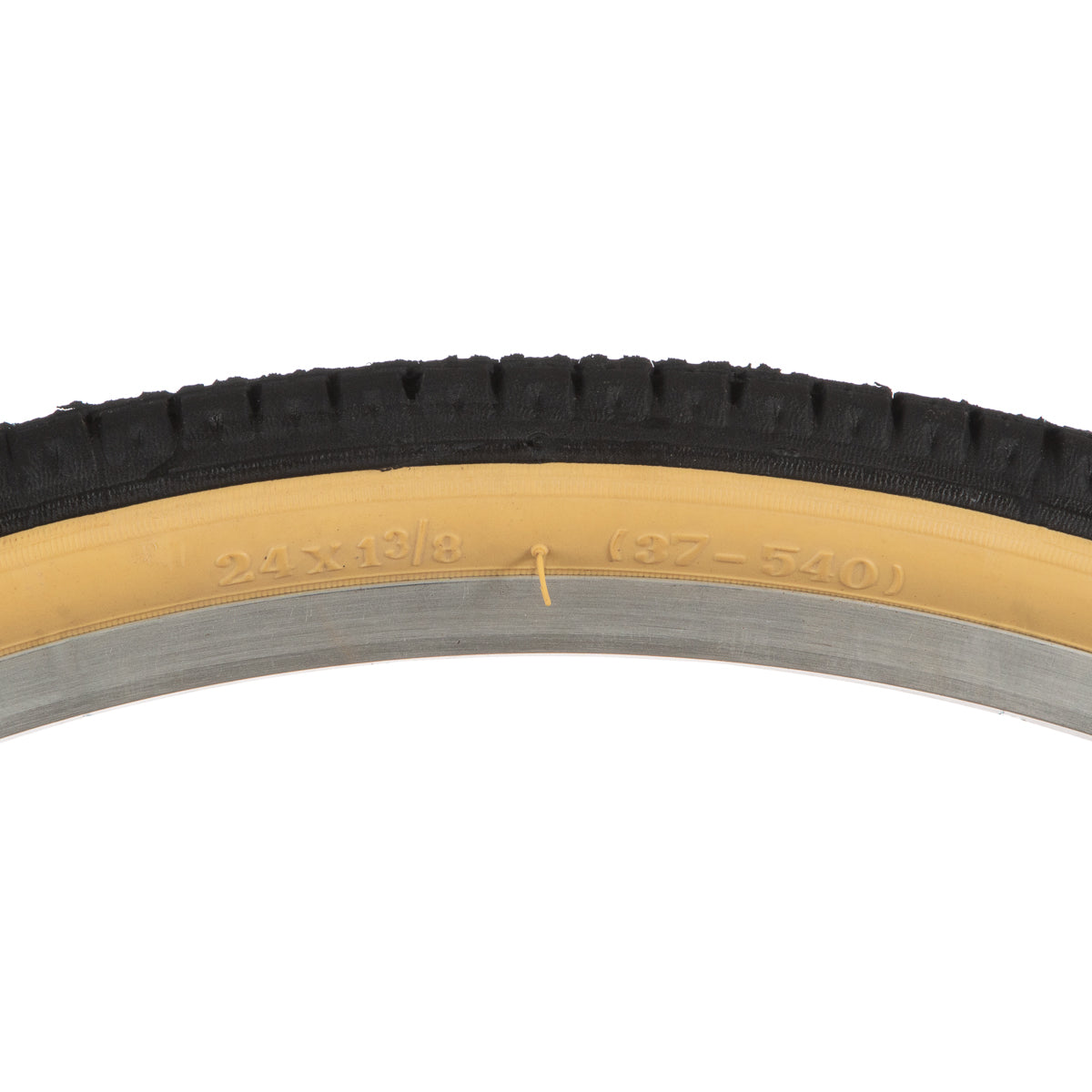Llanta para bicicleta de turismo Vee Ruber Bicolor R24x1 3/8" 70 psi Negro-crema