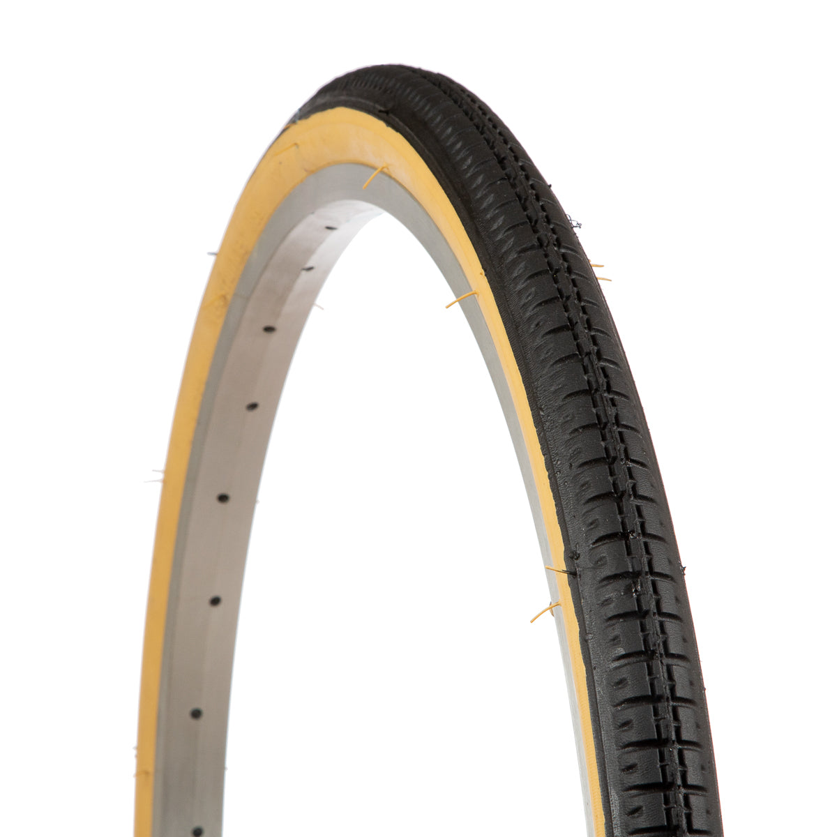 Llanta para bicicleta de turismo Vee Ruber Bicolor R24x1 3/8" 70 psi Negro-crema
