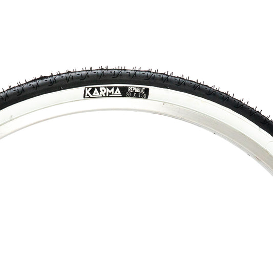 Llanta para bicicleta urbana Karma Republic R26x1.50" 45 psi Negro-blanco