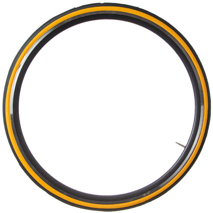 Llanta para bicicleta de turismo Deli S-145 Bicolor R27x1 1/4" 100 psi Negro-amarillo