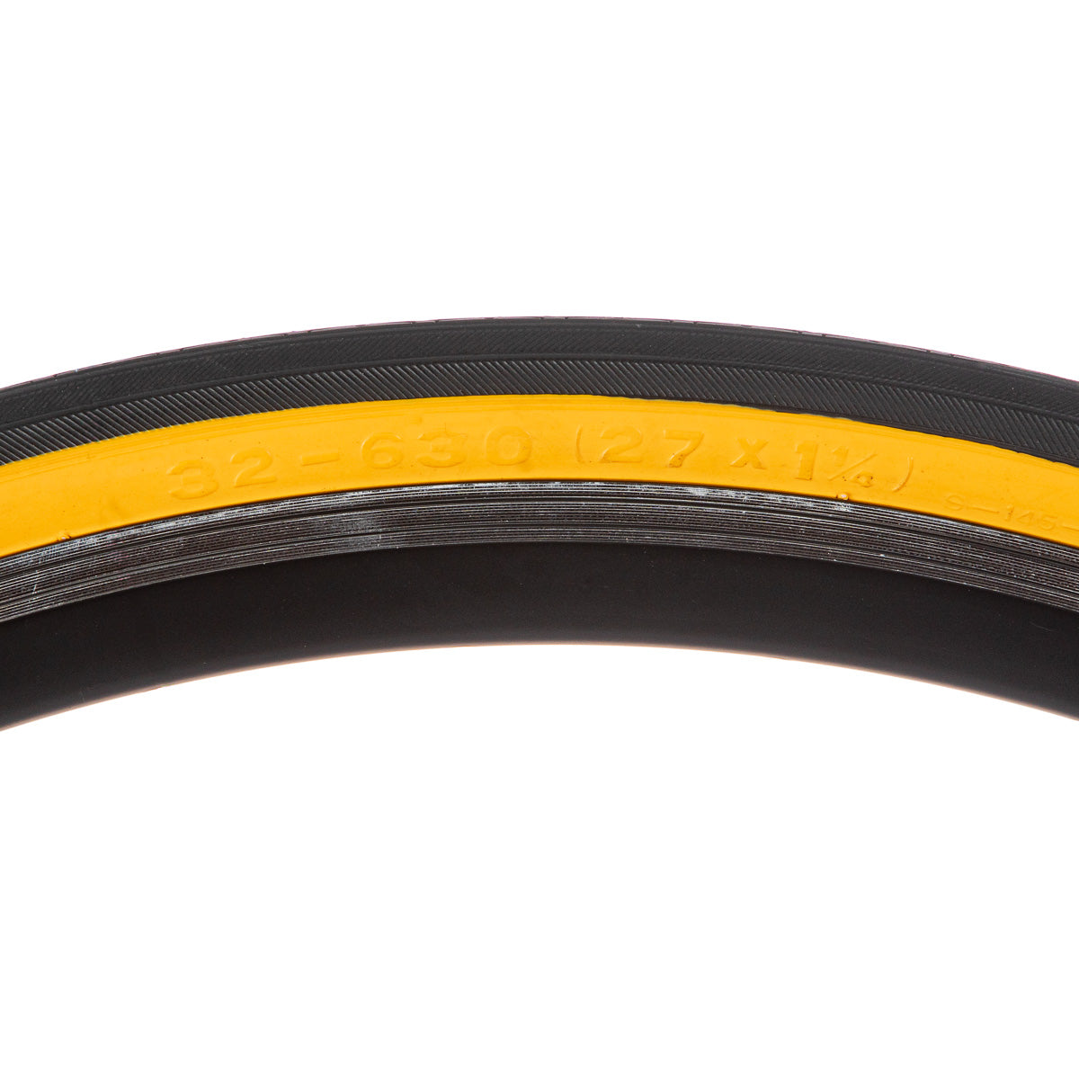 Llanta para bicicleta de turismo Deli S-145 Bicolor R27x1 1/4" 100 psi Negro-amarillo