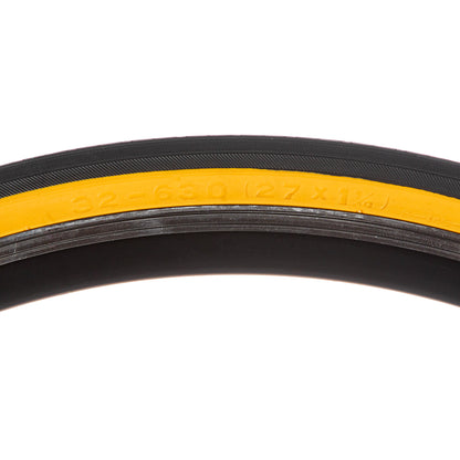 Llanta para bicicleta de turismo Deli S-145 Bicolor R27x1 1/4" 100 psi Negro-amarillo