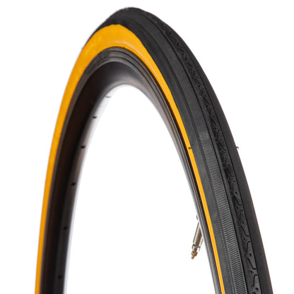 Llanta para bicicleta de turismo Deli S-145 Bicolor R27x1 1/4" 100 psi Negro-amarillo