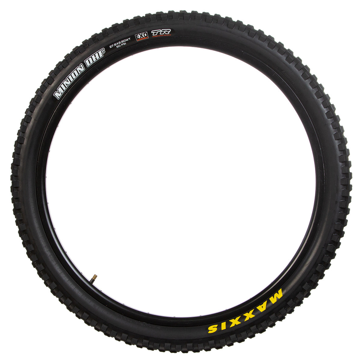 Llanta para bicicleta de montaña DH Maxxis Minion DHF R27.5x2.50" 60 tpi 50 psi TR Pleg