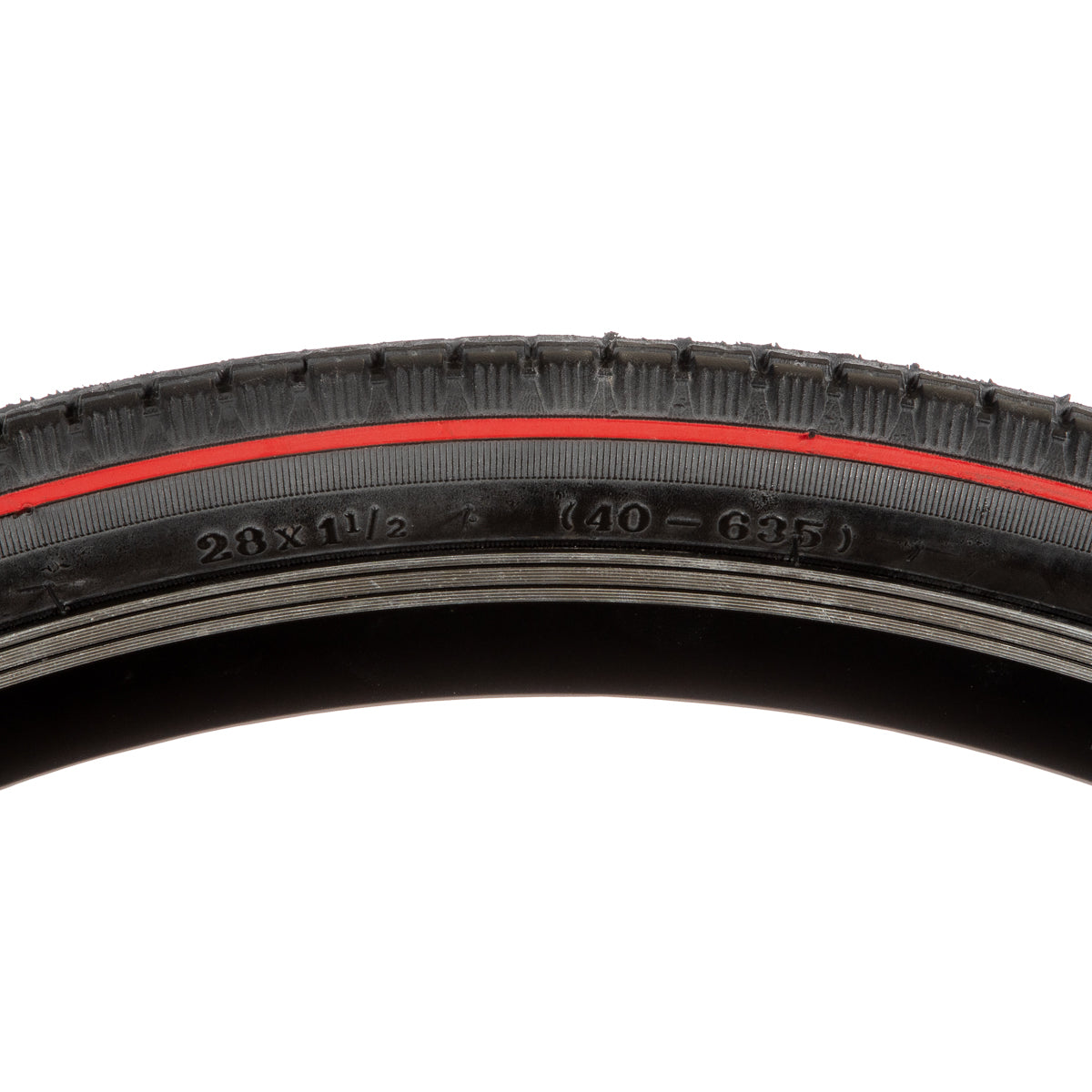 Llanta para bicicleta de turismo Vee Rubber Línea roja R28x1 1/2" 55 psi Negro línea roja