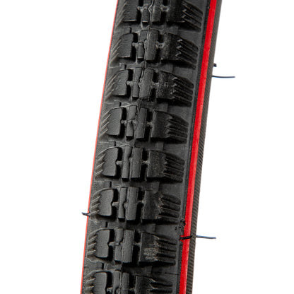 Llanta para bicicleta de turismo Vee Rubber Línea roja R28x1 1/2" 55 psi Negro línea roja