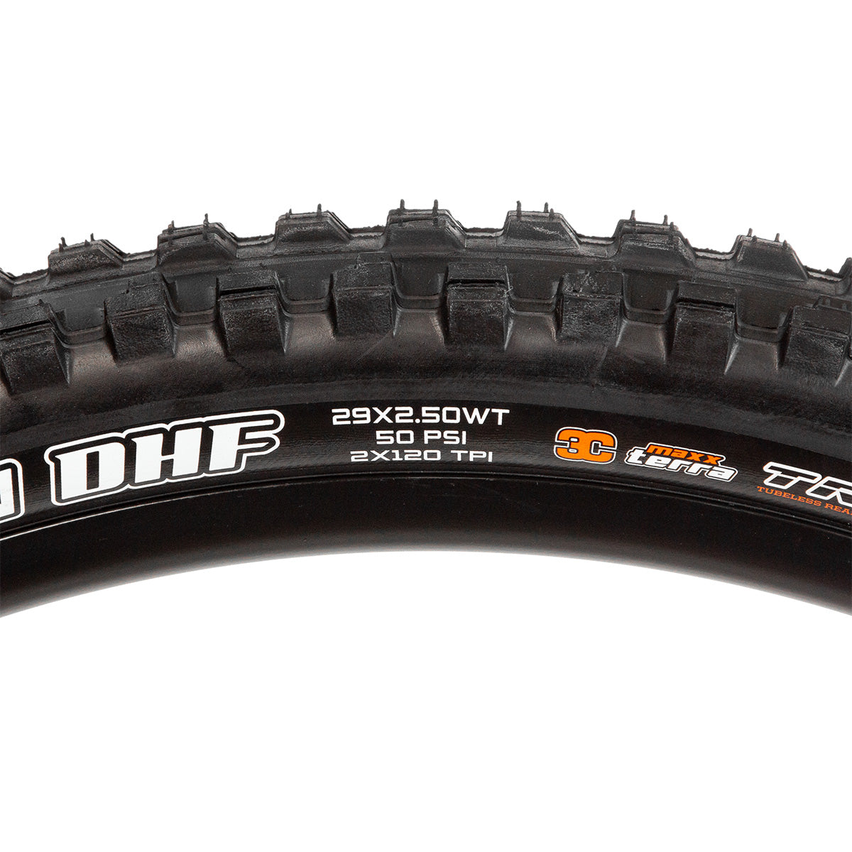 Llanta para bicicleta de montaña Maxxis Minion DHF R29x2.50" Enduro/trail agresivo 2x120 tpi 50 psi TR Ple