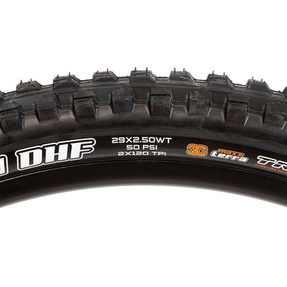 Llanta para bicicleta de montaña Maxxis Minion DHF R29x2.50" Enduro/trail agresivo 2x120 tpi 50 psi TR Ple
