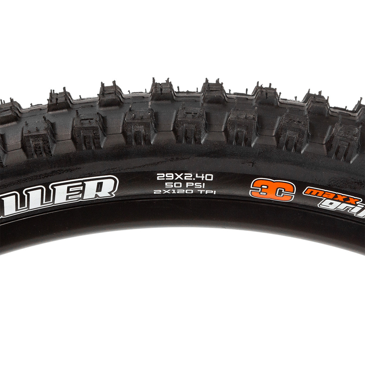 Llanta para bicicleta de montaña Maxxis High Roller R29x2.40" DD Casing 2x120 tpi 60 psi TR Pleg