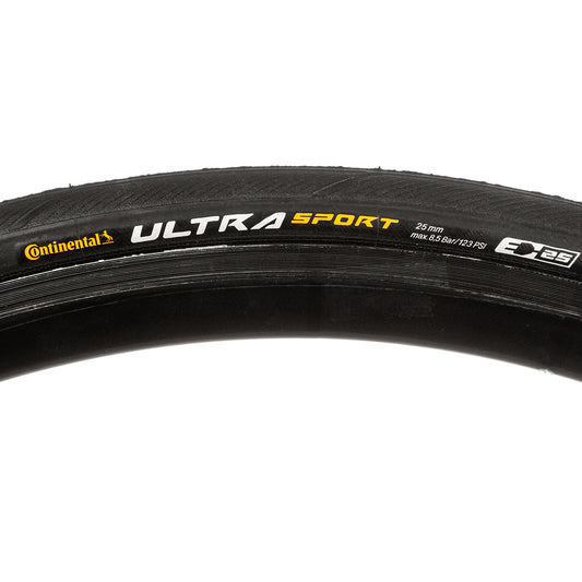 Llanta para bicicleta de ruta Continental Ultra Sport III R700x25c 123 psi Plegable Negro