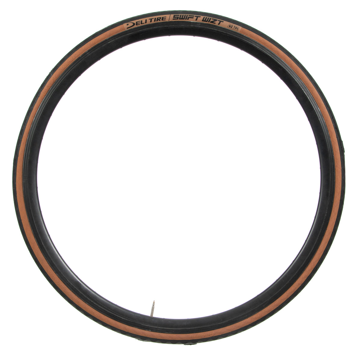 Llanta para bicicleta de ruta Deli Road Symbiosis Plegable R700x28c 100 psi 62tpi Negro-café