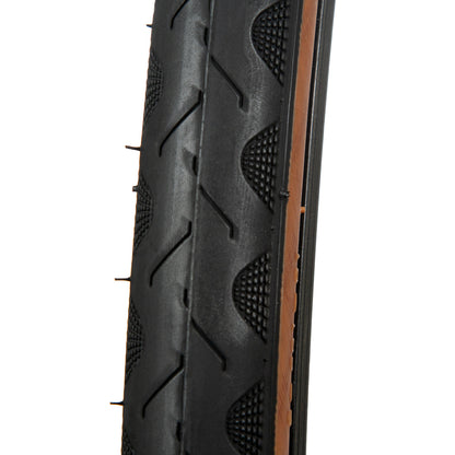 Llanta para bicicleta de ruta Deli Road Symbiosis Plegable R700x28c 100 psi 62tpi Negro-café