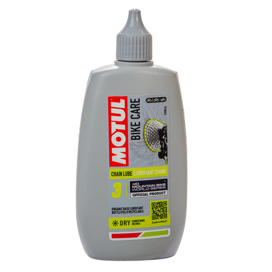 Lubricante seco para cadena de bicicleta Motul 3 100 ml Gris