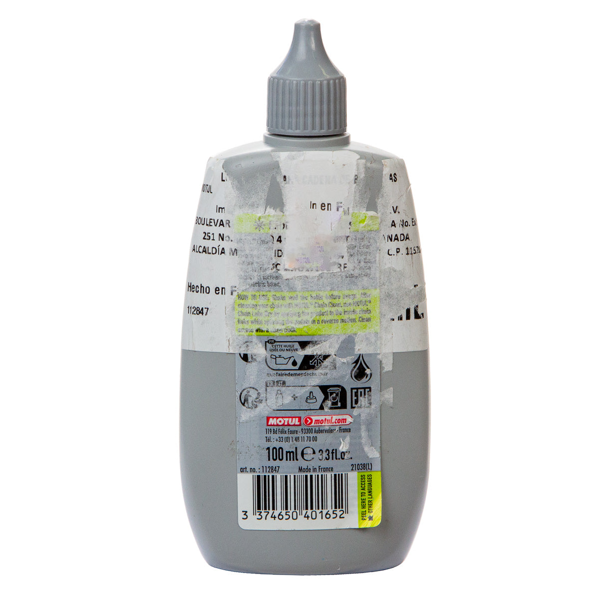 Lubricante seco para cadena de bicicleta Motul 3 100 ml Gris