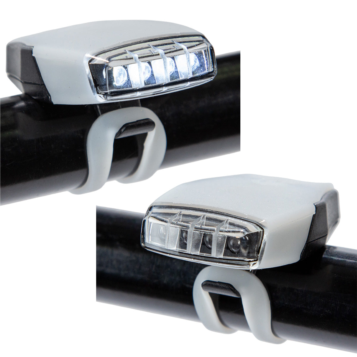 Luz delantera para bicicleta Windsor 10 lúmenes 4 funciones Blanco-negro