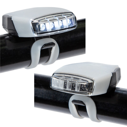 Luz delantera para bicicleta Windsor 10 lúmenes 4 funciones Blanco-negro