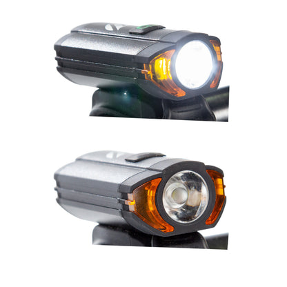 Luz trasera y delantera para bicicleta Hunter Set 300 lúmenes-10 lúmenes USB-C Negro