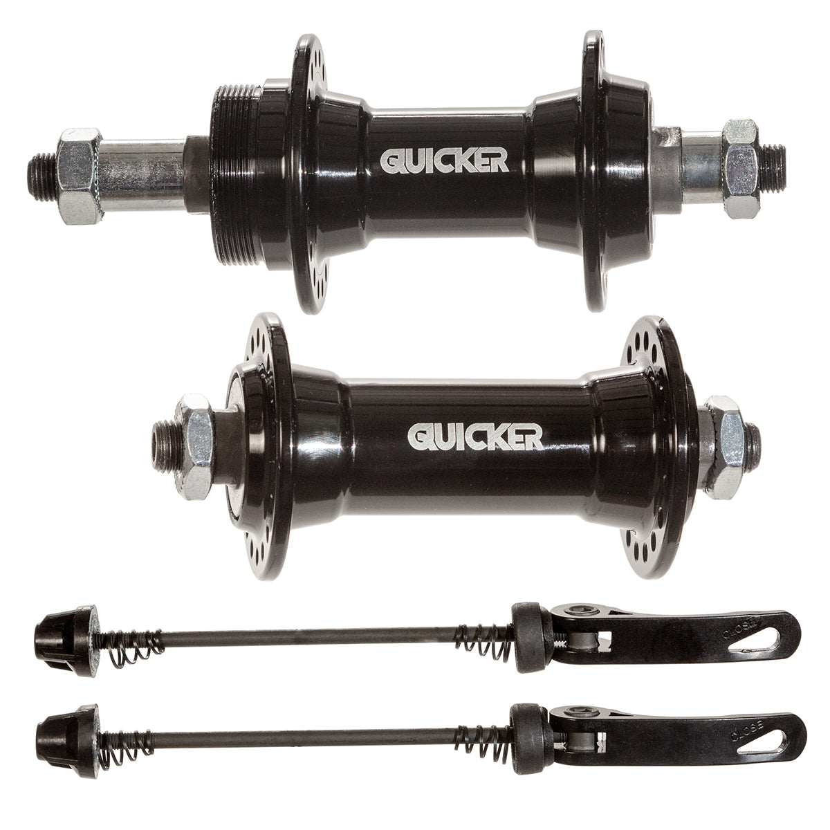 Juego de mazas para bicicleta de montaña con bloqueo 36h Quicker