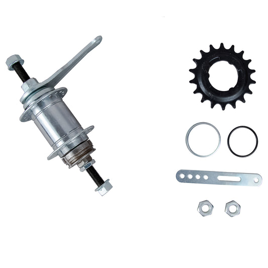 Maza trasera contra pedal para bicicleta Tri Diamond 36h 18d 12G 3/8" 165 mm Cromado