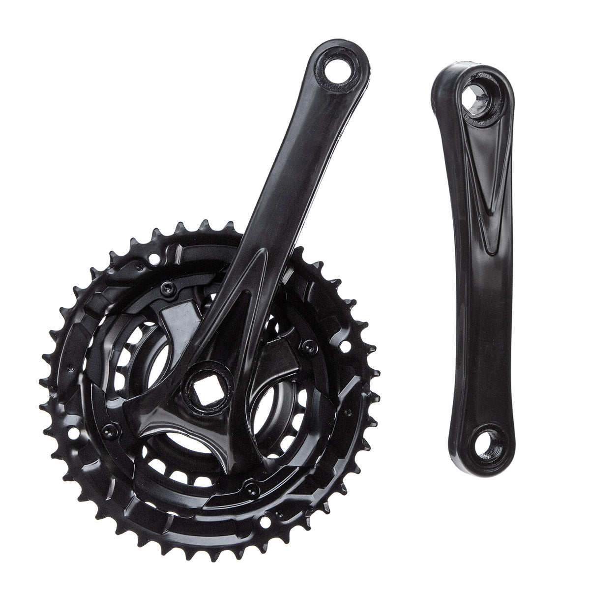 Multiplacación triple para bicicleta casual 6/7v 24/34/42d 170 mm Eje cuadrado 9/16" Negro