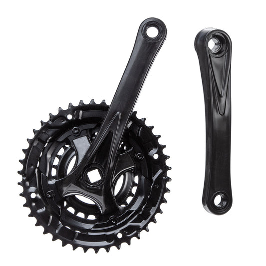 Multiplacación triple para bicicleta casual 6/7v 24/34/42d 170 mm Eje cuadrado 9/16" Negro