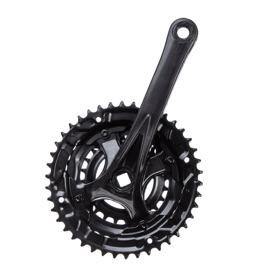 Multiplacación triple para bicicleta casual 6/7v 24/34/42d 170 mm Eje cuadrado 9/16" Negro