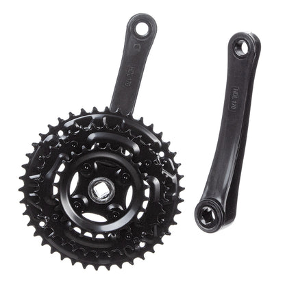 Multiplacación triple para bicicleta casual 6/7v 24/34/42d 170 mm Eje cuadrado 9/16" Negro