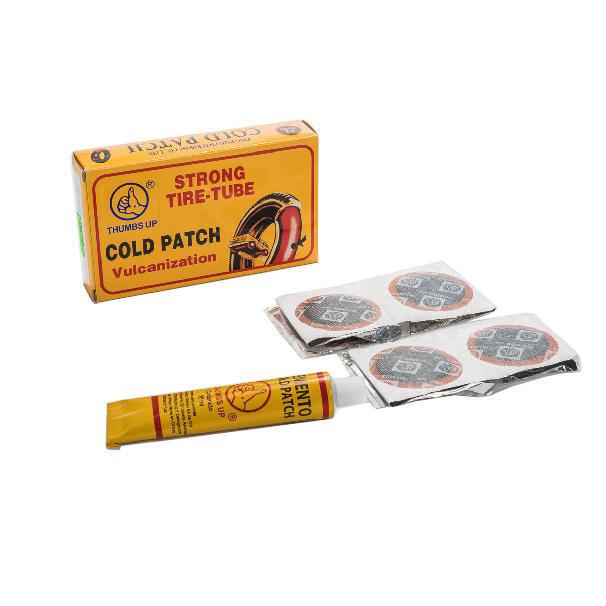 Parches para cámara de bicicleta Thumbs Up Cold Patch Vulcanization 25 unidades - redondos (42 mm)