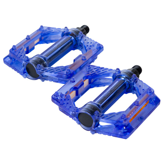 Pedales para bicicleta BMX Hunter JD-286 1/2" Azul transparente