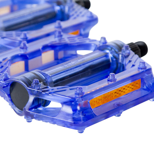 Pedales para bicicleta BMX Hunter JD-286 1/2" Azul transparente