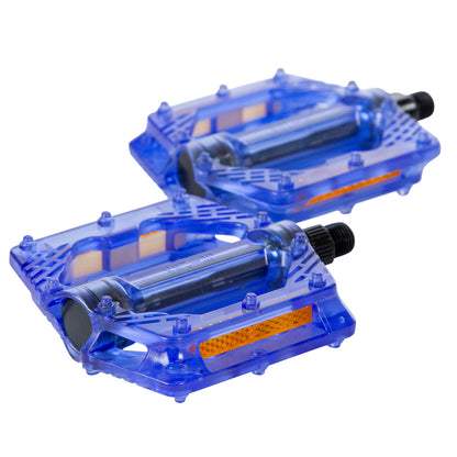 Pedales para bicicleta BMX Hunter JD-286 1/2" Azul transparente