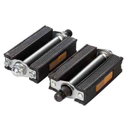 Pedales para bicicleta urabana Bronco 9/16" con reflejantes Negro