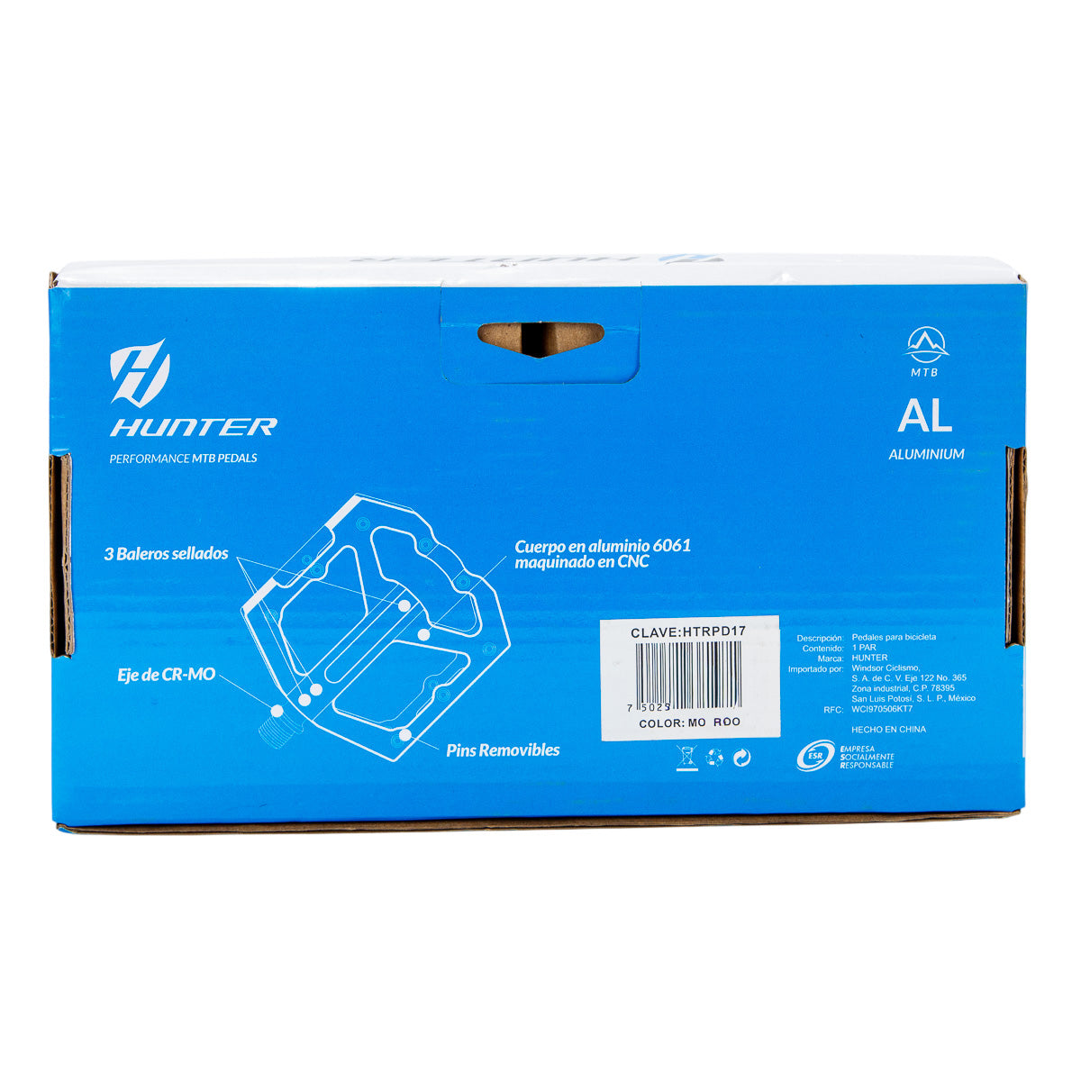 Pedales para bicicletade montaña Hunter AL 9/16"