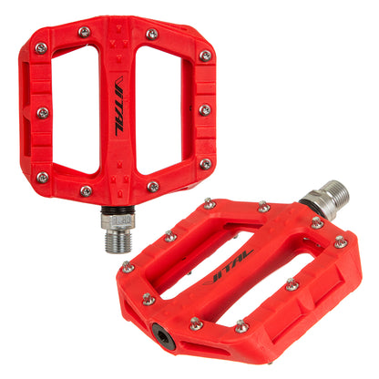 Pedales para bicicleta de montaña Vital Pin 9/16" Rojo