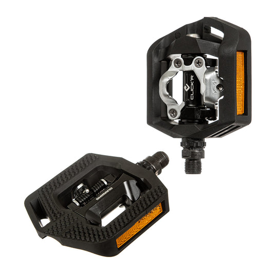 Pedales de contacto bicicleta MTB casual Shimano Deore PD T421