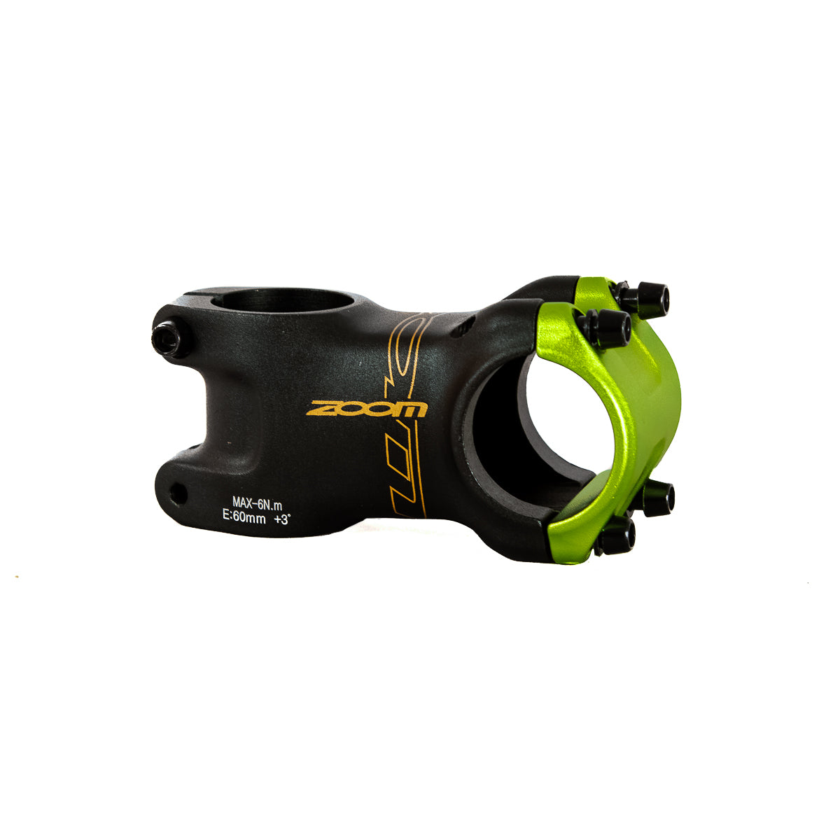 Potencia para manubrio de bicicleta MTB Zoom Over 31.8 mm Ext: 60 mm +3°