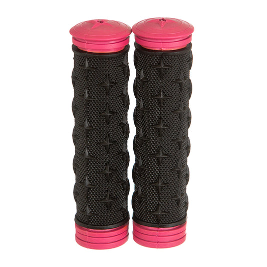 Puños para bicicleta de montaña Rubber Stars 28x120 mm Negro-Rosa