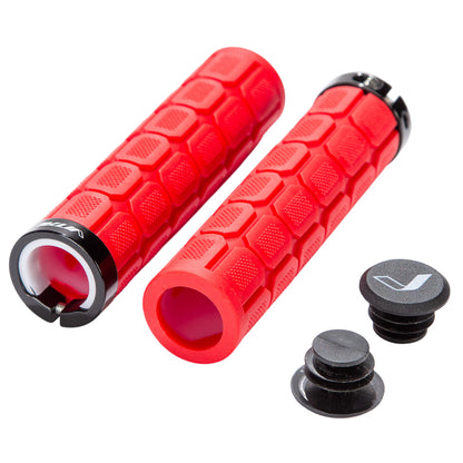 Puños para bicicleta de montaña Vital 30x132 mm Rojo-negro