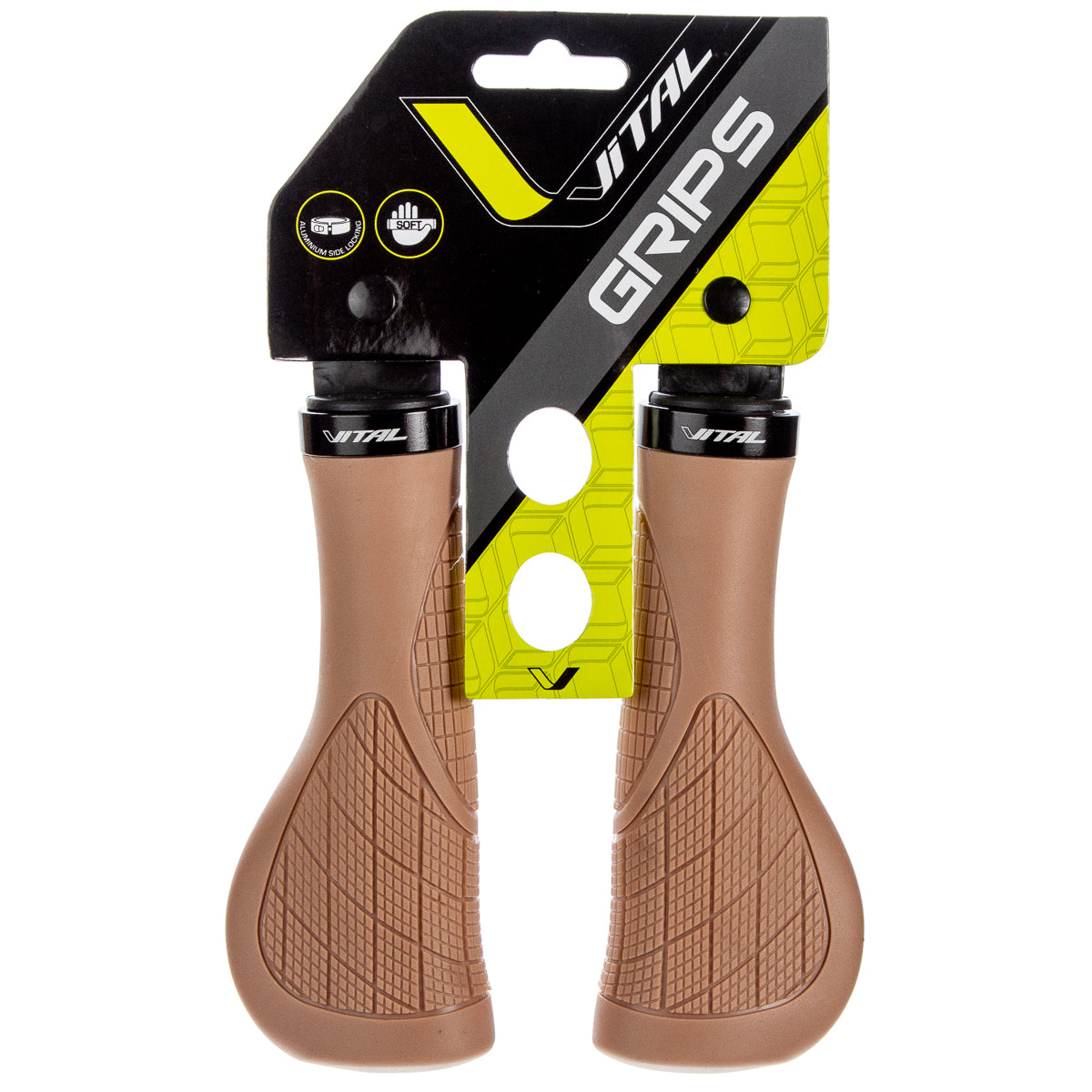 Puños para bicicleta de montaña Vital Ergo 31x140mm Café