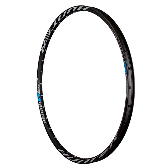 Rin para bicicleta de montaña Hunter con ojillo R29 32 hoyos 14G Negro-gris-azul