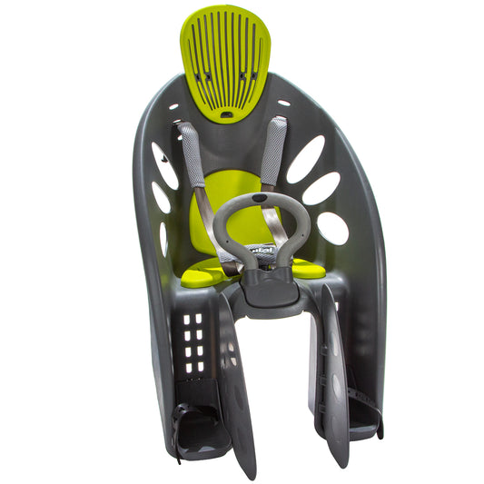 Silla porta bebe trasera para bicicleta Vital Deluxe Gris-verde