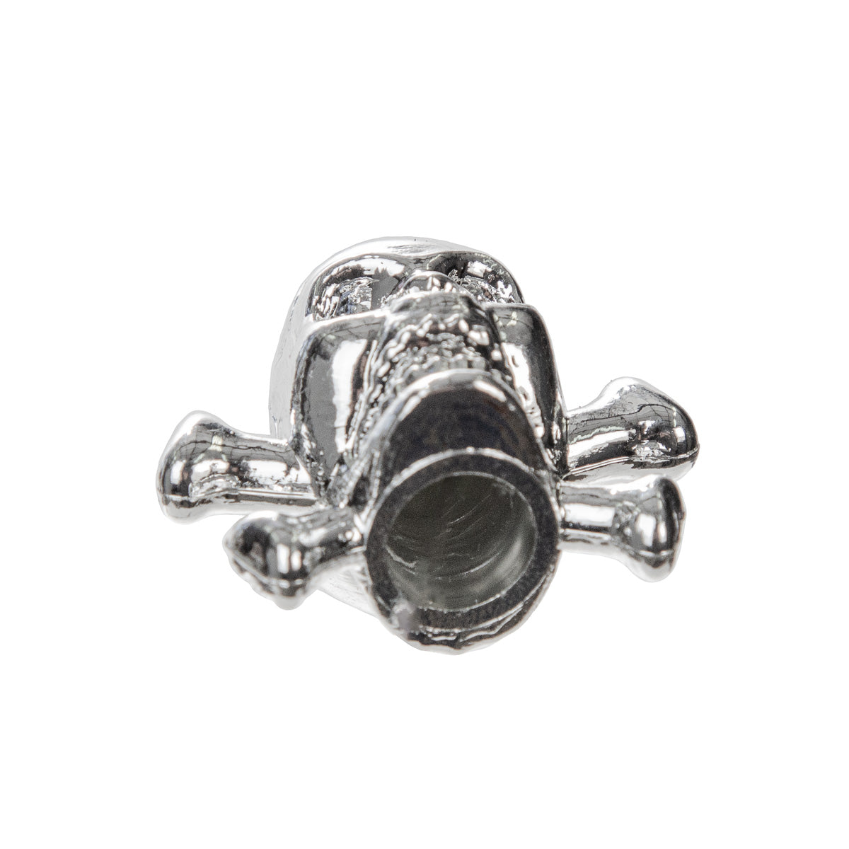 Tapón para cámara de bicicleta válvula americana Calavera plateado