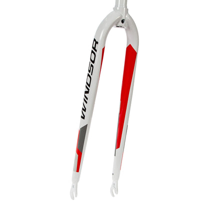 Tijera rígida para bicicleta de turismo R28xx x/2" Windsor 1" Blanco-gris-rojo