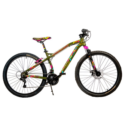 Bicicleta de montaña Mercurio Ranger Dim R26 3x7v M-17" Verde-rosa
