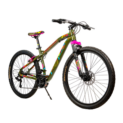 Bicicleta de montaña Mercurio Ranger Dim R26 3x7v M-17" Verde-rosa